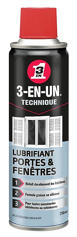 Castorama Lubrifiant Portes & Fenêtres 3-EN-UN TECHNIQUE 250ml 3 Castorama Lubrifiant Portes & Fenêtres 3-EN-UN TECHNIQUE 250ml